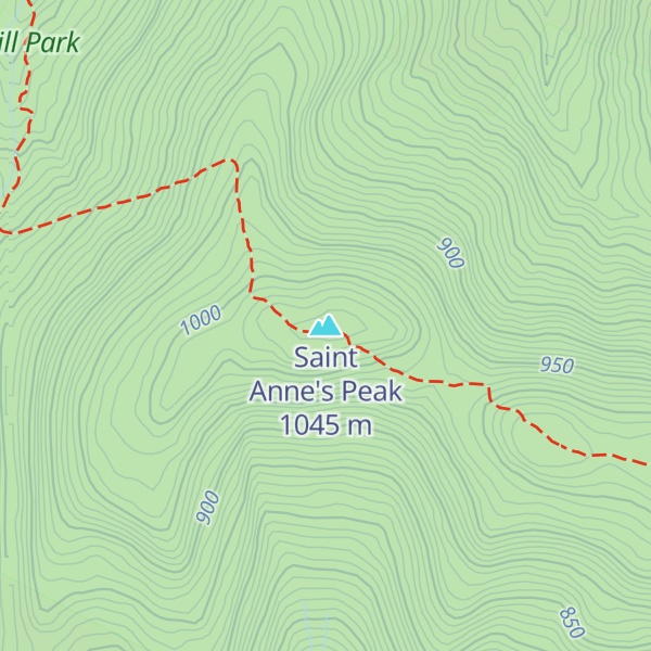 Map of Saint Anne's Peak