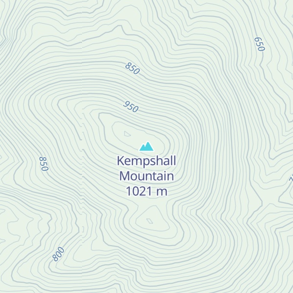 Map of Kempshall Mountain
