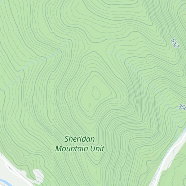 Map of Sheridan Mountain