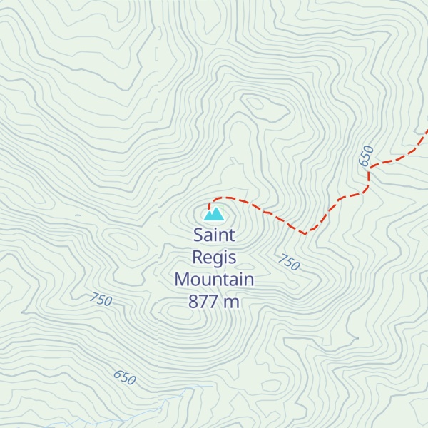 Map of Saint Regis Mountain