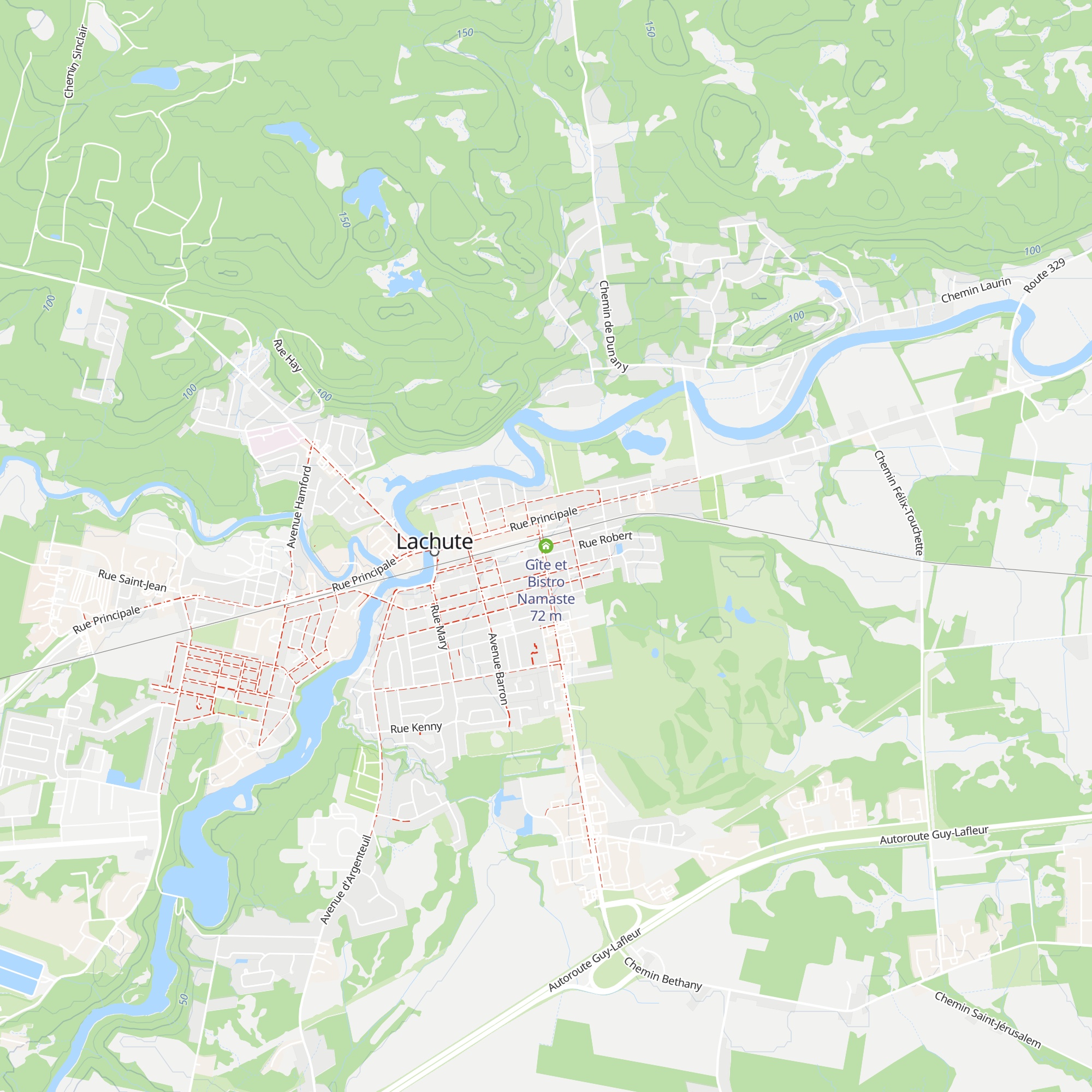 Gîte et Bistro Namaste map