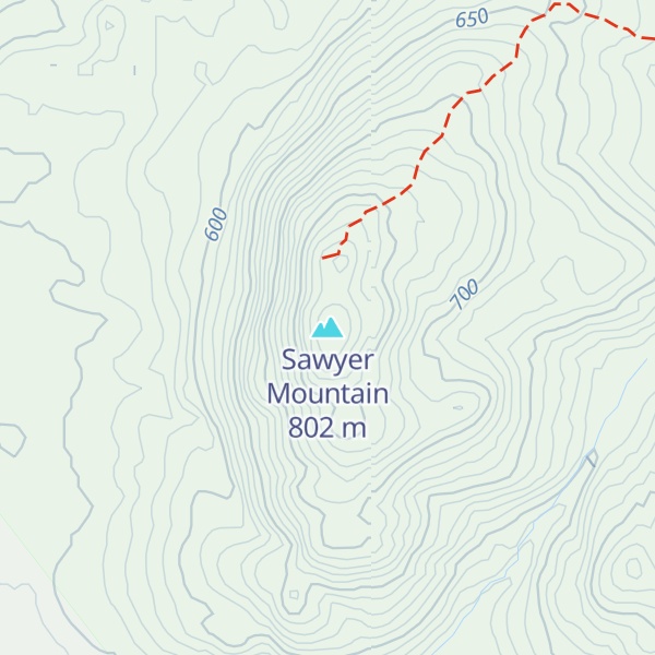 Map of Sawyer Mountain