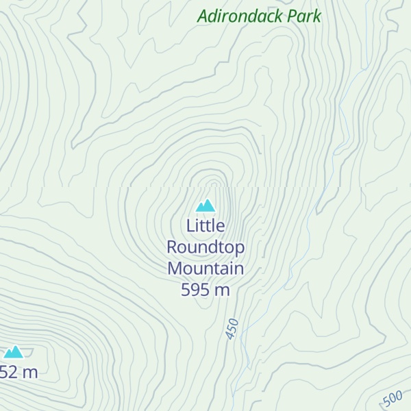 Map of Little Roundtop Mountain