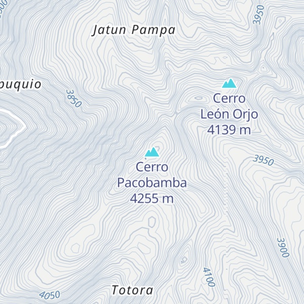 Map of Cerro Pacobamba