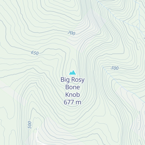 Map of Big Rosy Bone Knob