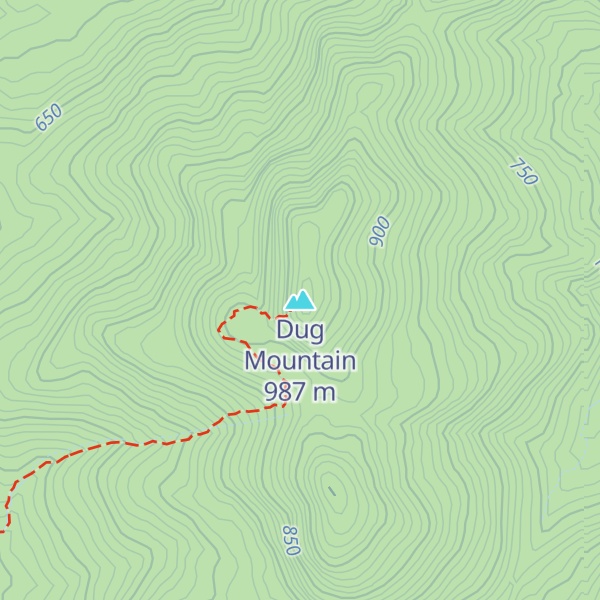 Map of Dug Mountain