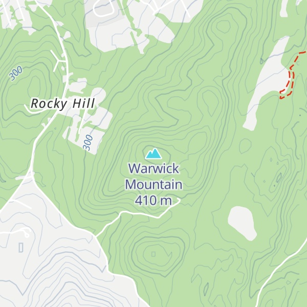 Map of Warwick Mountain