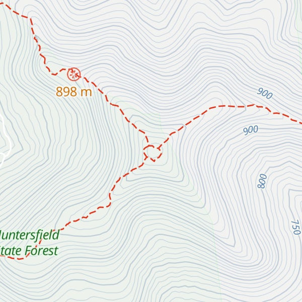 Map of Huntersfield Mountain