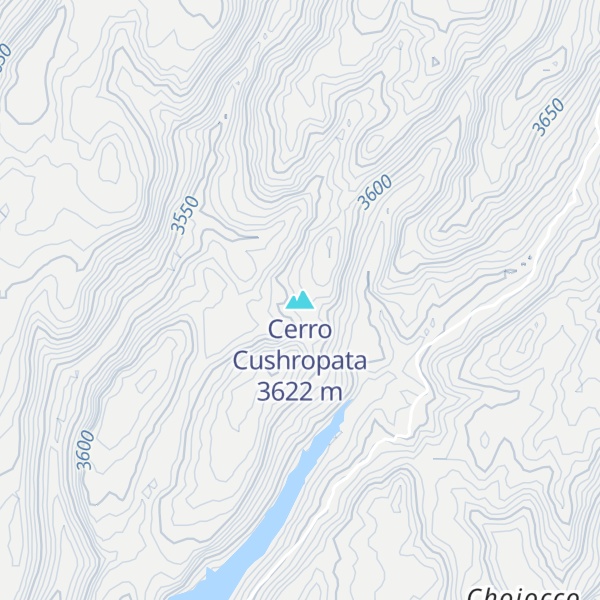 Map of Cerro Cushropata