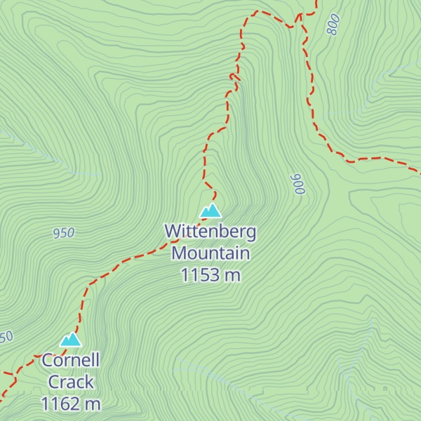 Map of Wittenberg Mountain