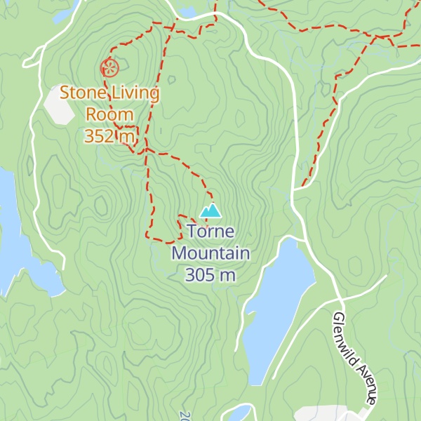 Map of Torne Mountain