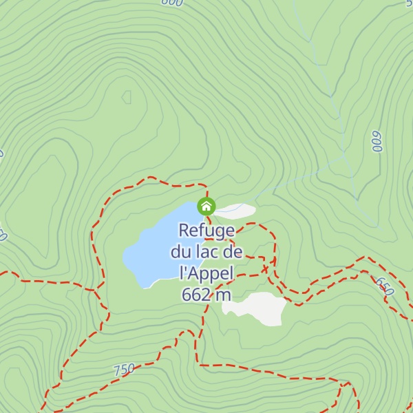 Map of Refuge du lac de l'Appel