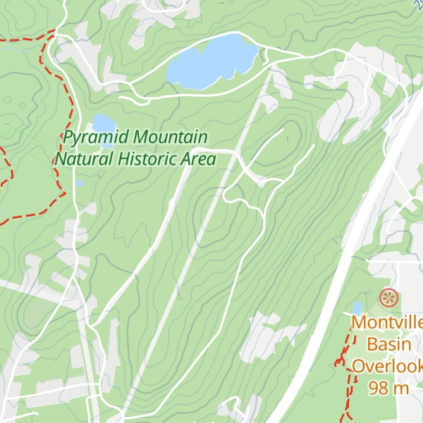 Map of Waughaw Mountain