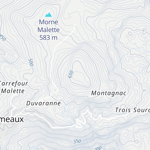 Map of Morne Deriague