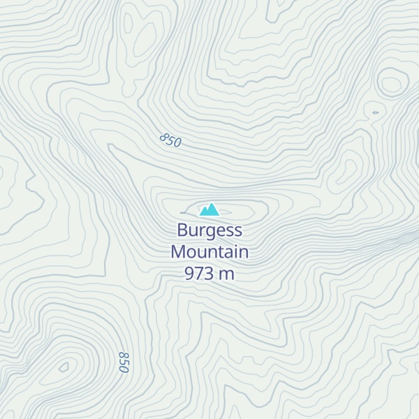 Map of Burgess Mountain