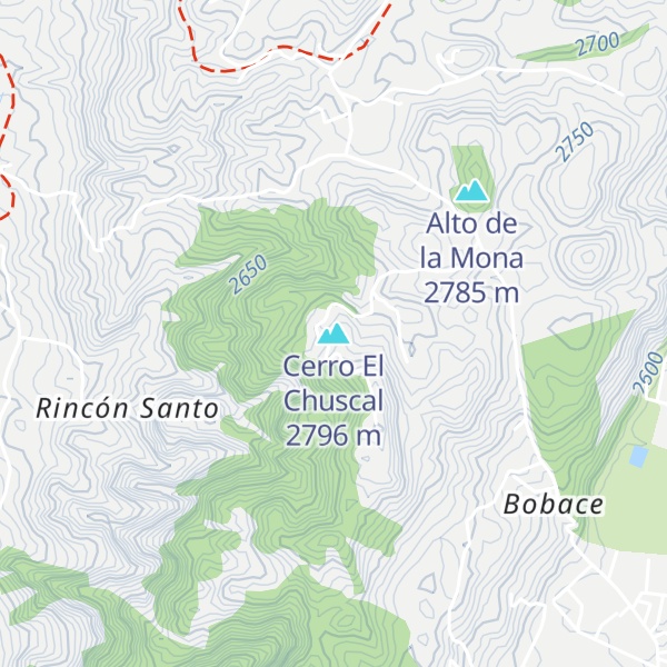 Map of Cerro El Chuscal