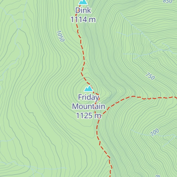 Map of Friday Mountain