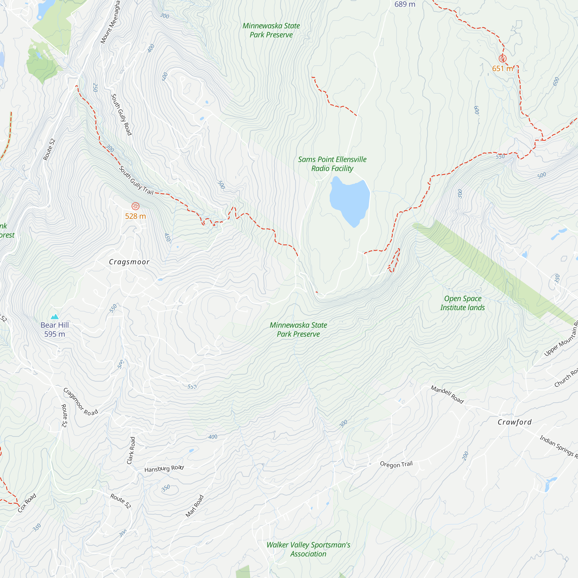 Sam's Point Preserve Nature Center map