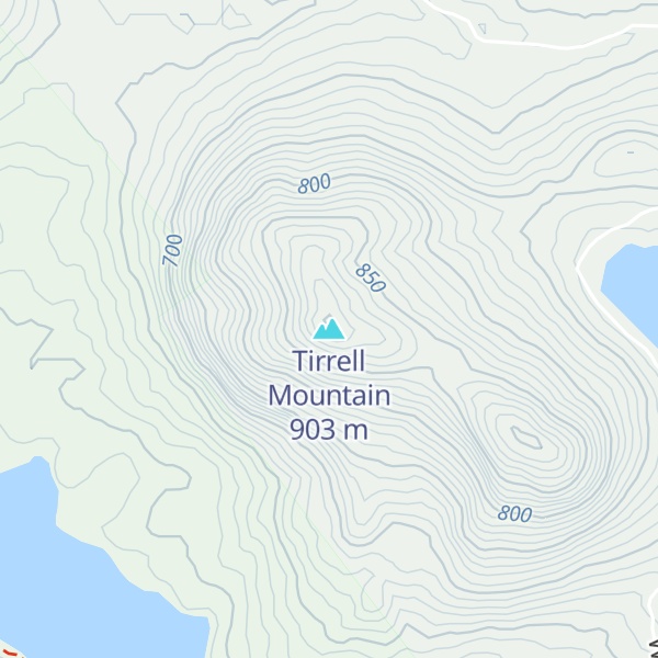 Map of Tirrell Mountain
