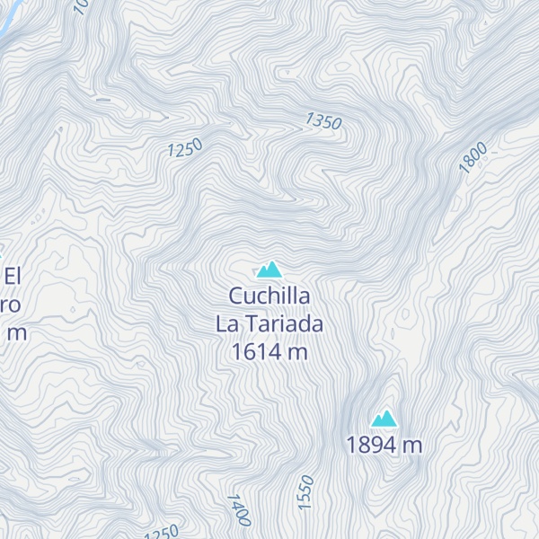 Map of Cuchilla La Tariada