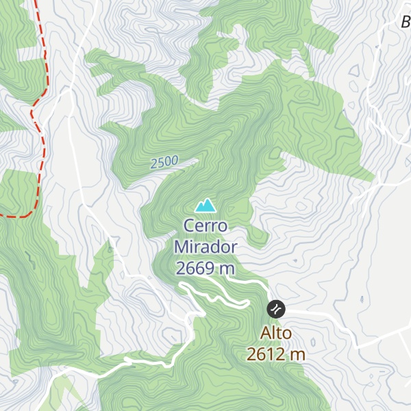 Map of Cerro Mirador