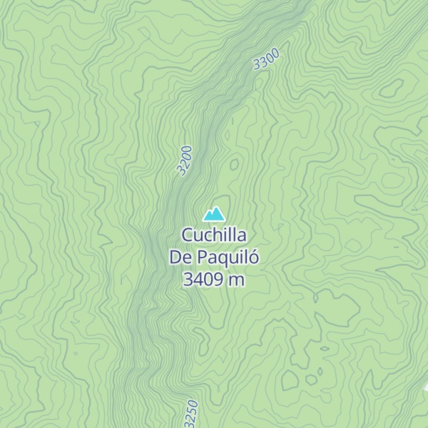Map of Cuchilla De Paquiló