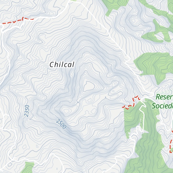 Map of Cerro Corinto