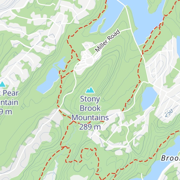 Map of Stony Brook Mountains