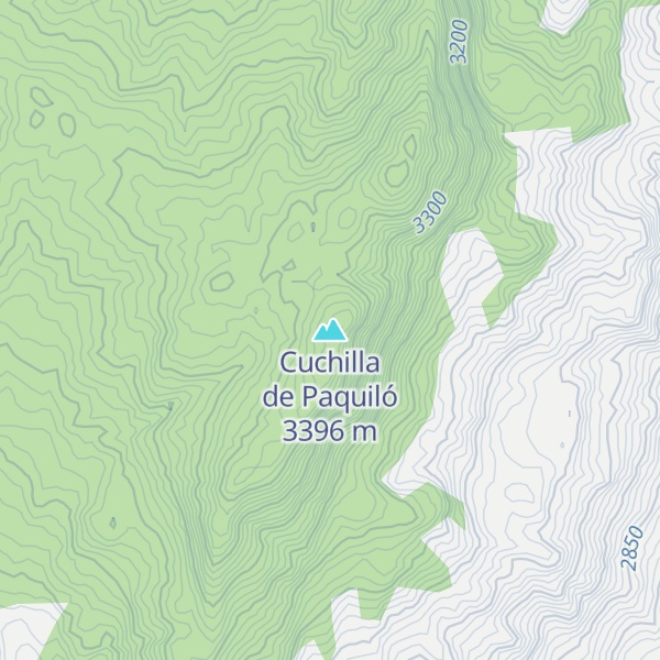 Map of Cuchilla de Paquiló