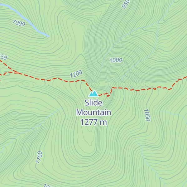 Map of Slide Mountain