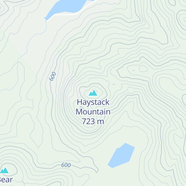 Map of Haystack Mountain