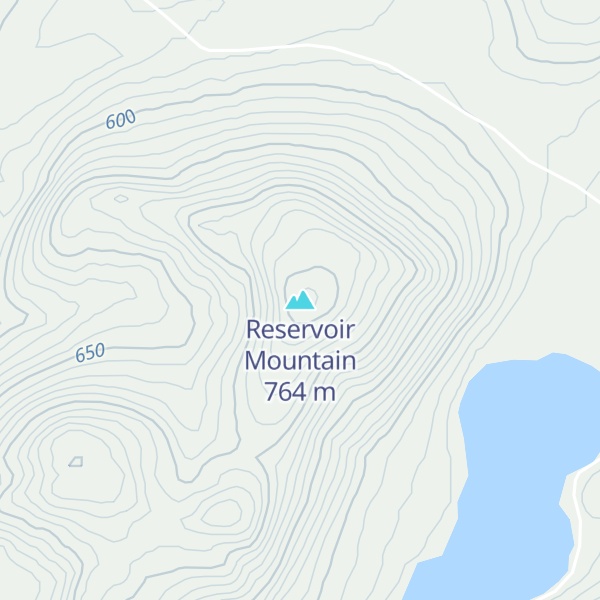 Map of Reservoir Mountain