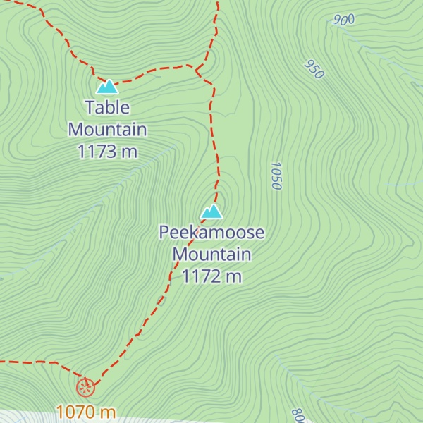 Map of Peekamoose Mountain