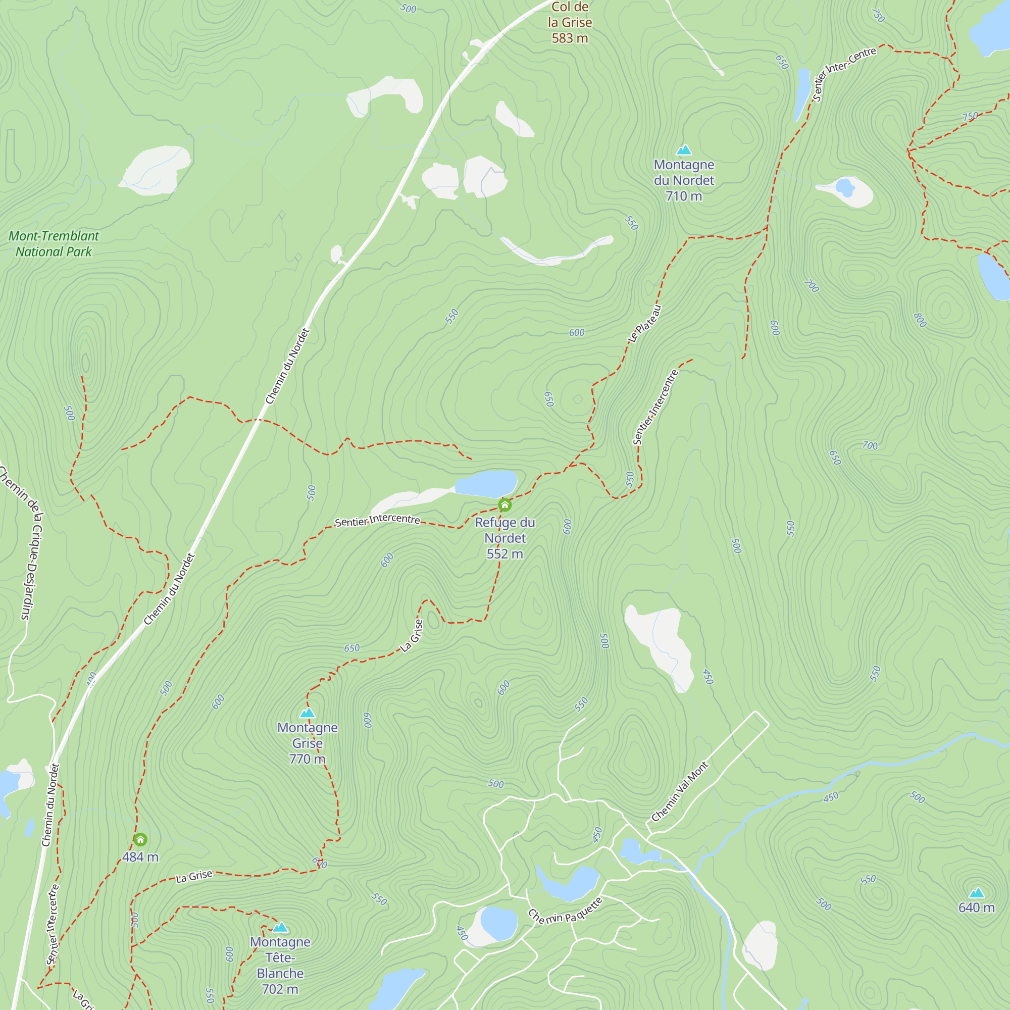 Refuge du Nordet map