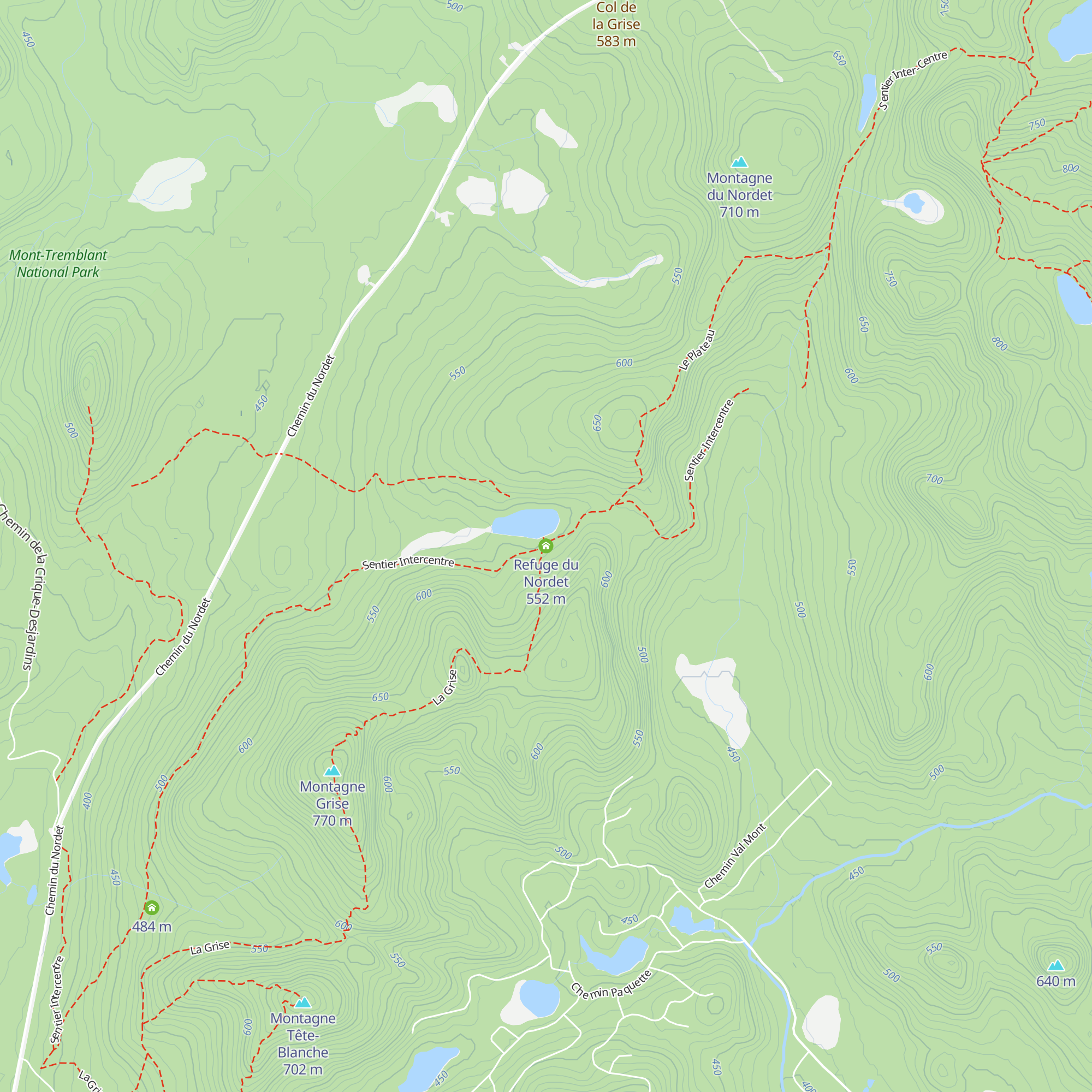 Refuge du Nordet map