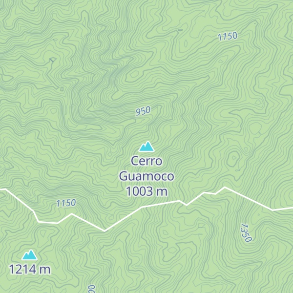 Map of Cerro Guamoco