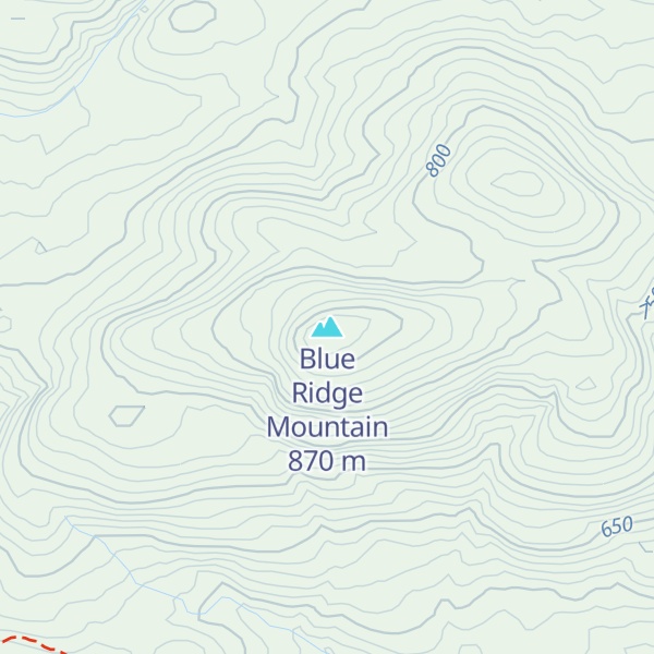 Map of Blue Ridge Mountain