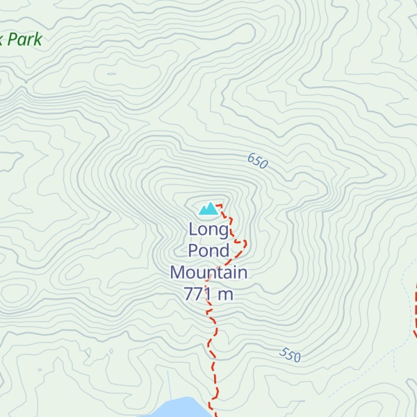 Map of Long Pond Mountain
