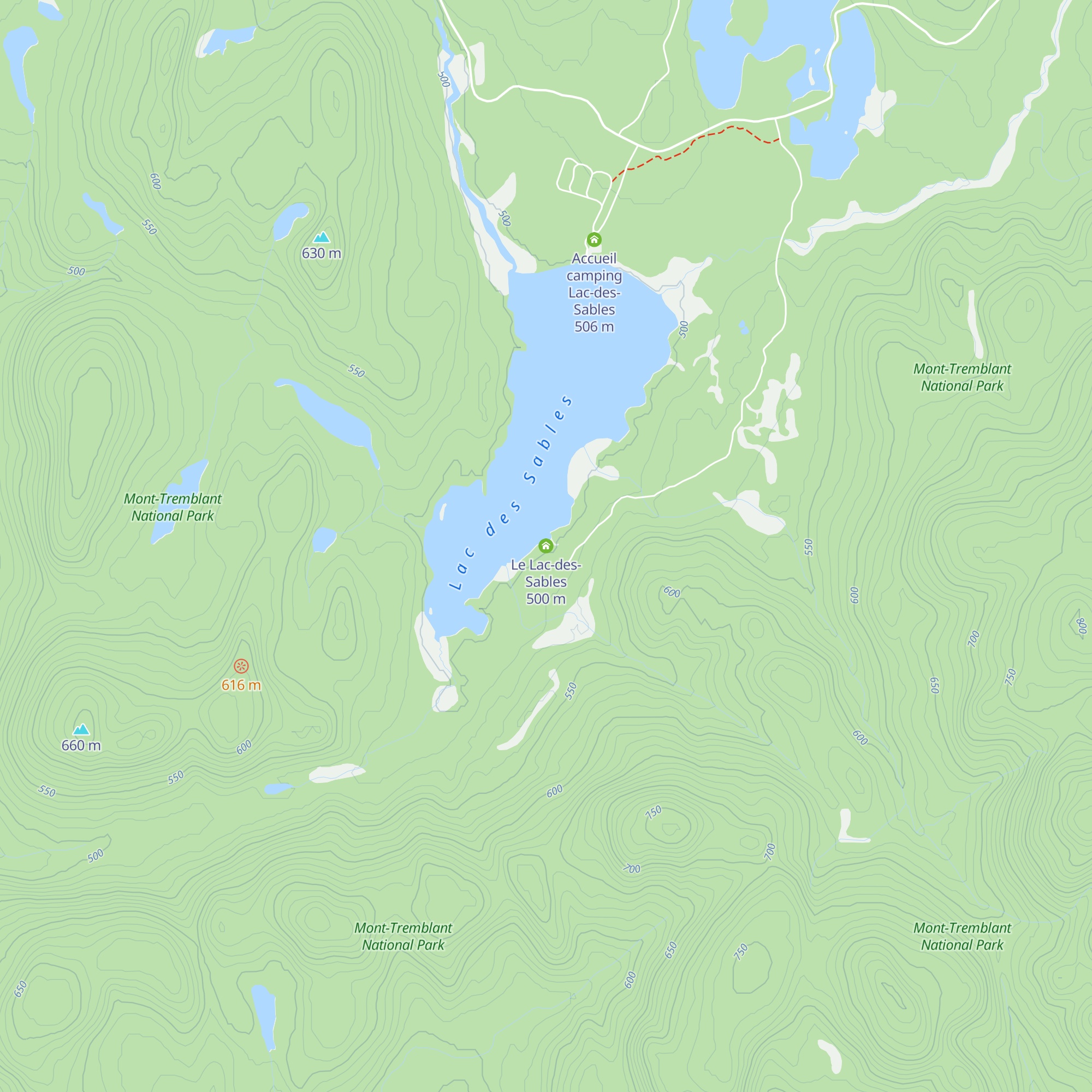 Le Lac-des-Sables map