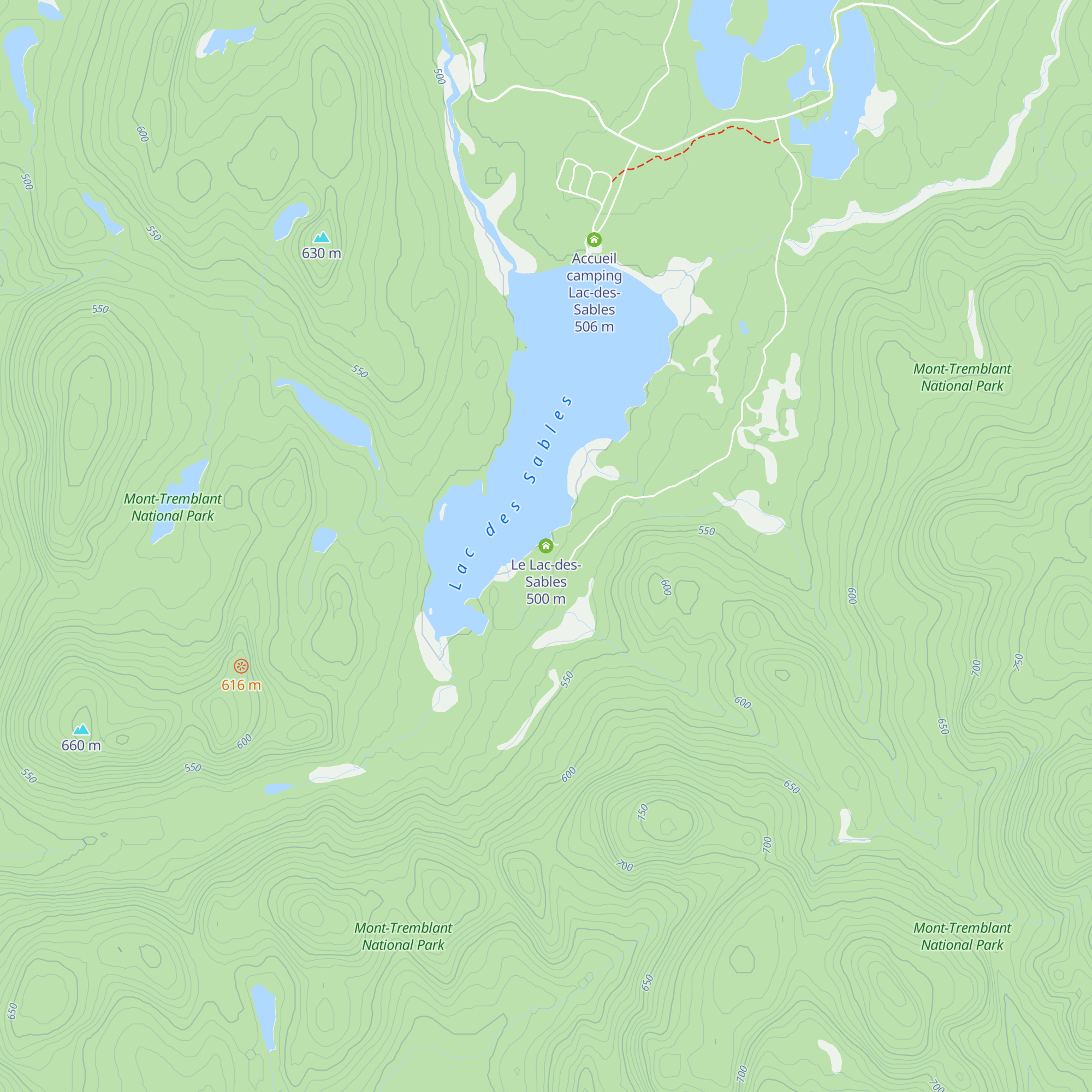 Le Lac-des-Sables map