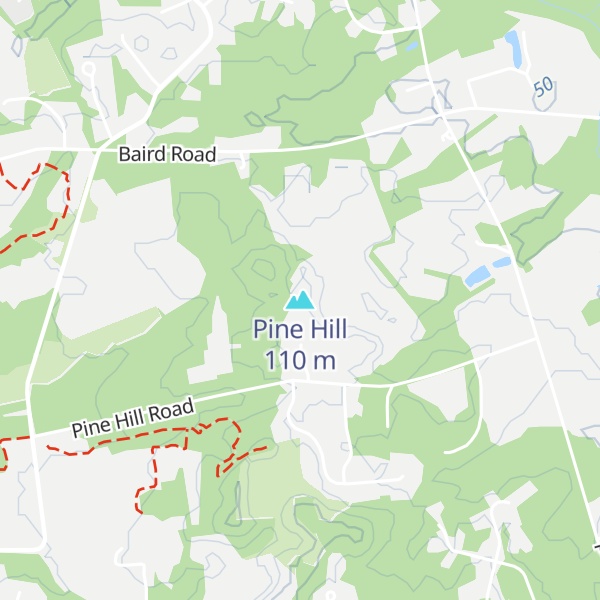 Map of Pine Hill