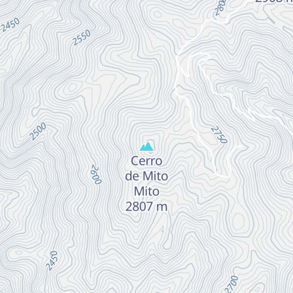 Map of Cerro de Mito Mito