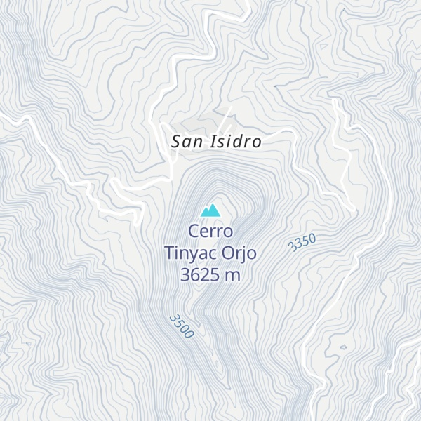 Map of Cerro Tinyac Orjo