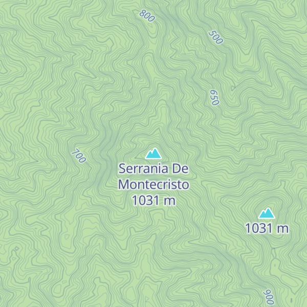 Map of Serrania De Montecristo