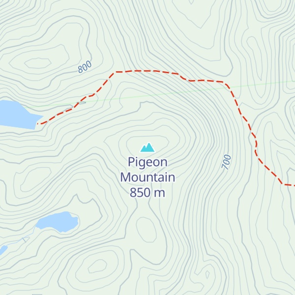Map of Pigeon Mountain
