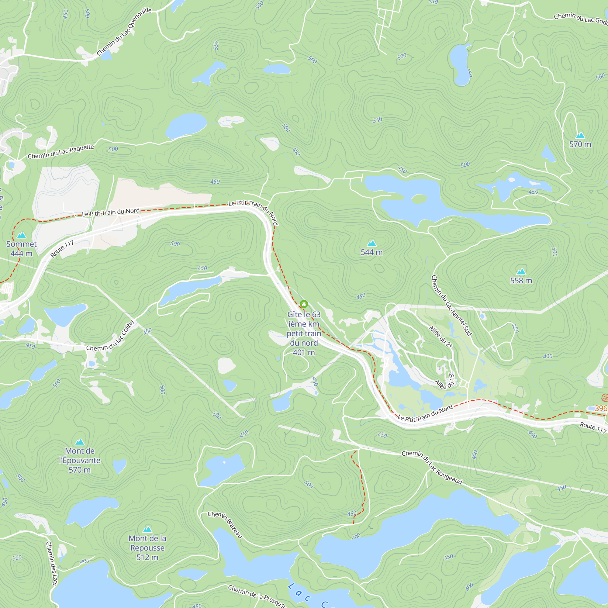 Gîte le 63 ième km petit train du nord map