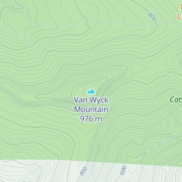 Map of Van Wyck Mountain