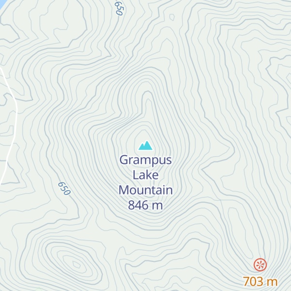 Map of Grampus Lake Mountain