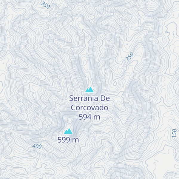 Map of Serrania De Corcovado