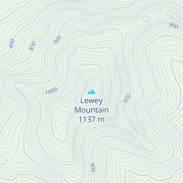 Map of Lewey Mountain